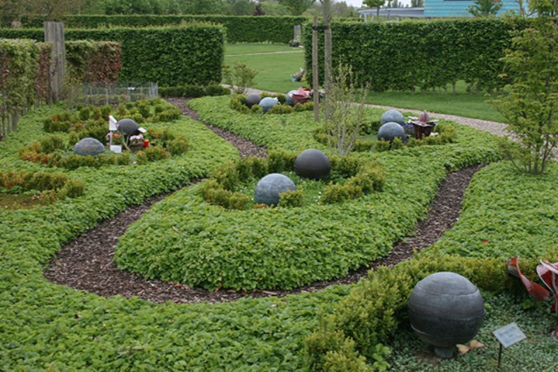 Waterurnen in tuin